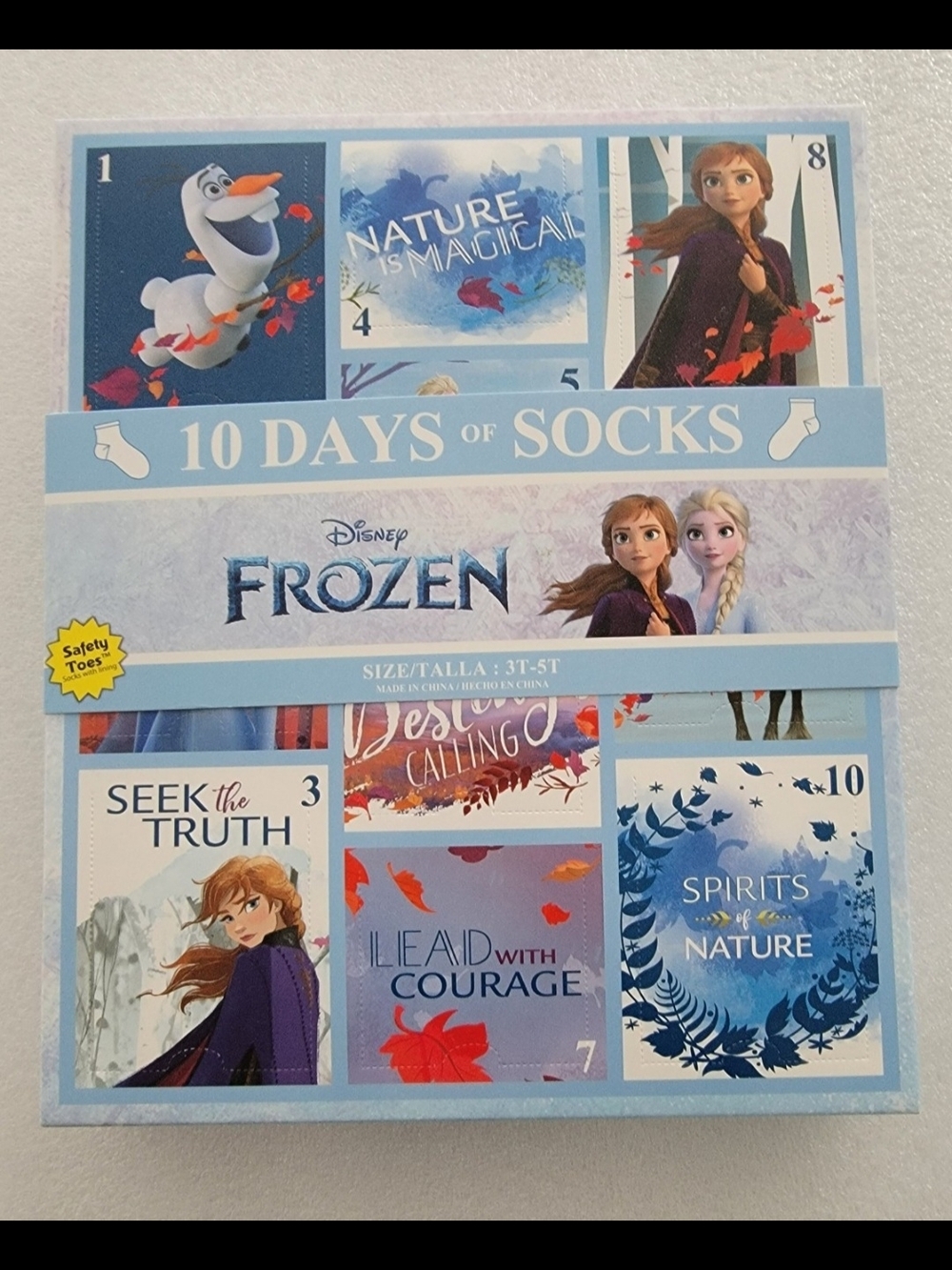 Advent calendar 
Disney Frozen 10 Days of Socks, 10-Pack